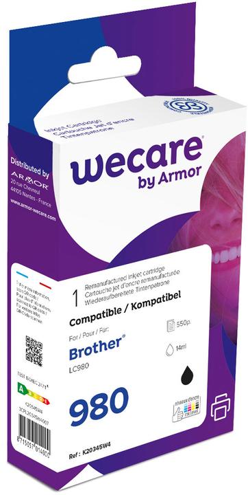 Immagine prodotto Wecare Inchiostro ricostruito nero LC-985BKWE per Brother DCP-165C 14ml (FC)