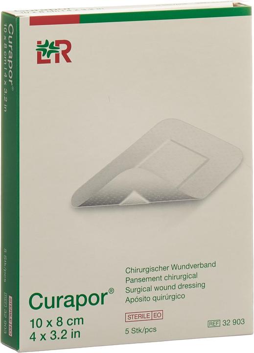 Actual product image Curapor Surgical wound dressing 10x8cm sterile (5 x)