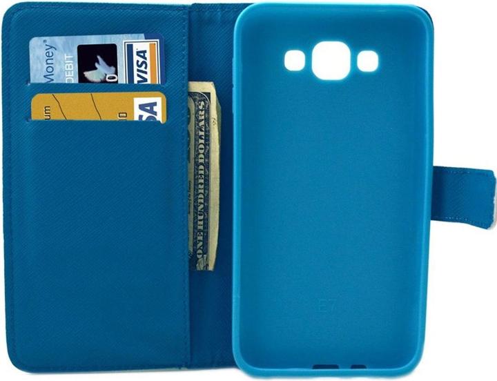 Produktbild König Design Handyhülle Tasche für Handy Samsung Galaxy E7 Schriftzug Smile (Samsung Galaxy E7)