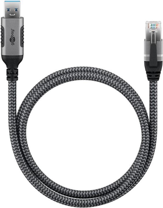 Image du produit Goobay Câble Ethernet USB-A vers RJ45, 3 m (F/UTP, CAT6, 3 m)