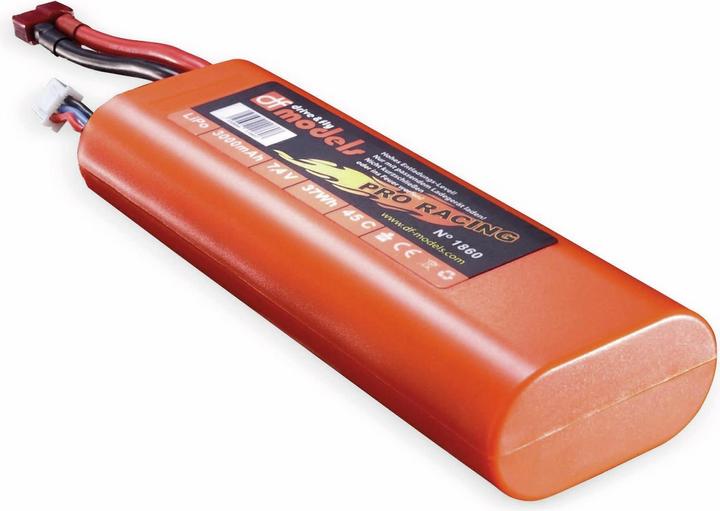 Immagine prodotto DF-Models Pacchetto LiPo 2S - 7.4 Volt - 3000mAh, 45C - rotondo (7.40 V, 3000 mAh)