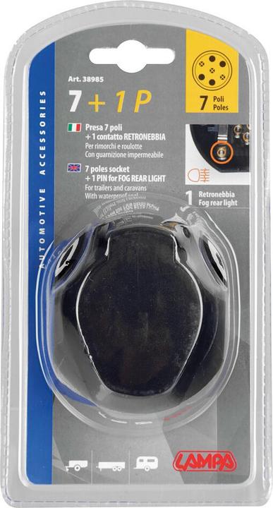 Actual product image Lampa Trailer socket 7-pin with contact for fog light
