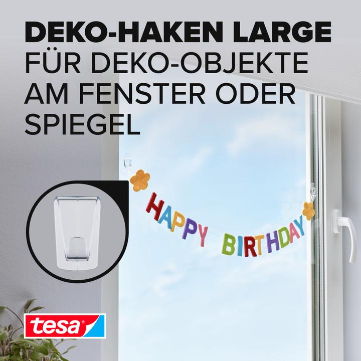 Actual product image tesa Powerstrips Transparent Deco Hook LARGE