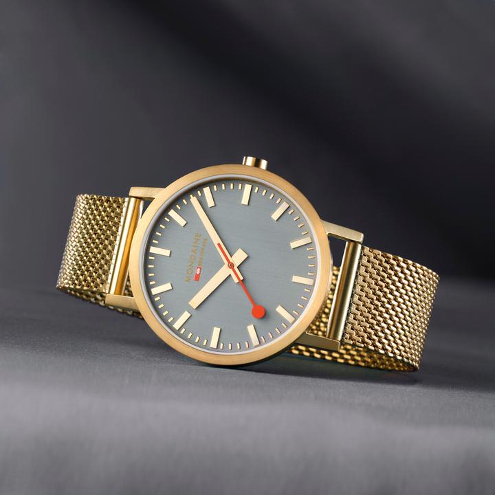 Immagine prodotto Mondaine Classico - ispirato alla natura - Ip Gold (Orologio da polso analogico, 40 mm)