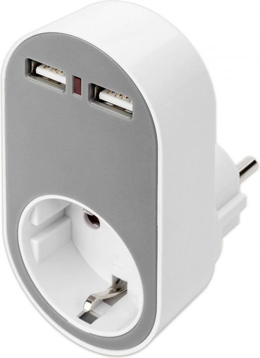 Digitus Universal socket adapter 2 x USB-A (2 x, 2-pole)