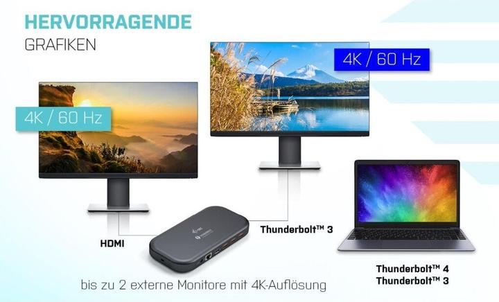 Produktbild i-tec Thunderbolt 3 Dual Docking Station (Thunderbolt, 3 Ports)