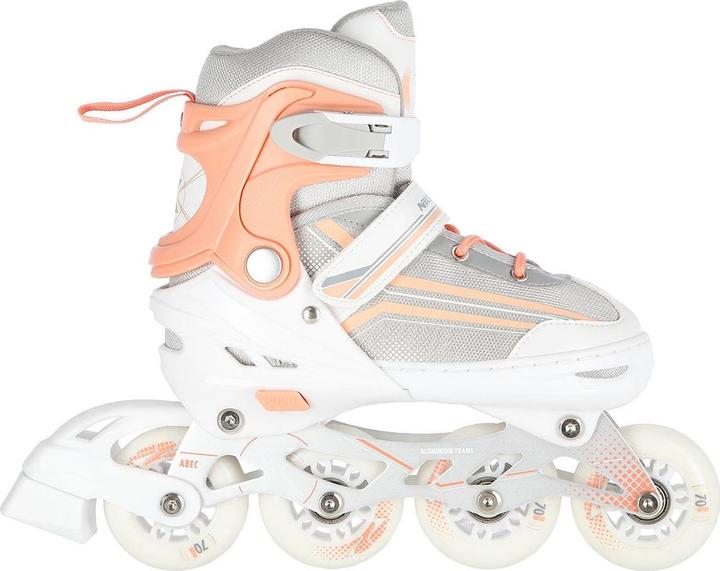Actual product image Nils NH18190 2in1 WHITE AND PINK SIZE M. S(29-33) INLINE SKATES WITH DIM. TUL. ICE HOCKEY EXTREME (29, 30, 31, 32, 33)