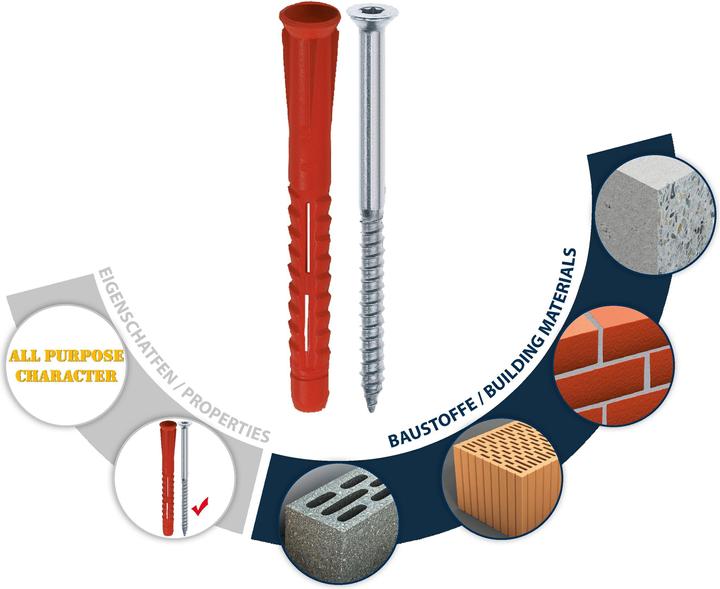Produktbild Tox Allzweck-Langdübel Constructor 6x70 mm + Schraube 50 Stück (50 Stk.)
