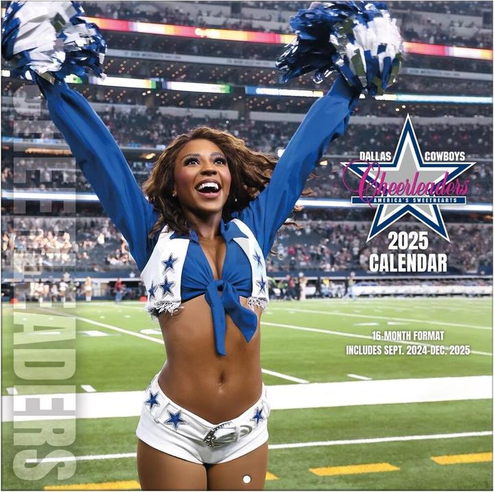 Actual product image NFL - Dallas Cowboys Cheerleaders - 30.5 x 30.5 cm Team Wall Calendar 2025 (30.5 x 30.5 cm, French, Italian, Spanish, German, English)
