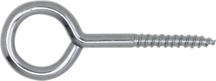 Produktbild Lüsebrink Ringschraube mit Holzgewinde Haken Wandhaken 50x14 mm Stahl verzinkt-blau (0.05 m)