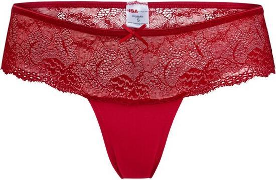 ISA Bodywear Brazilian Tanga mit zarter Spitze