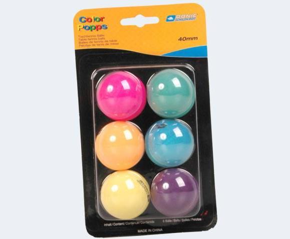 Actual product image Donic Schildkröt PingPong Balls Color (6 pcs.)