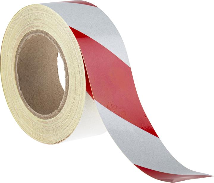 Actual product image Rs Pro Red/wht BS1710 reflective tape,50mmx25m (50 mm)