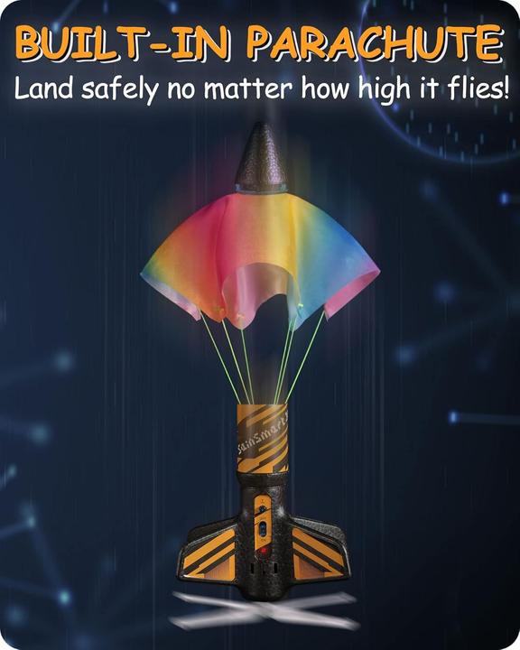 Produktbild Activity Board Raketenspielzeug - Motorisierte Rakete mit Fallschirm