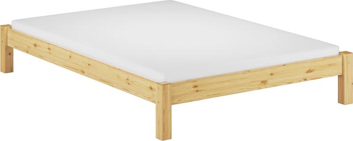 Actual product image Erst-Holz Solid lacquered pine double futon bed with mattress 140x200 on rigid slats 60.35-14M (140 x 200)