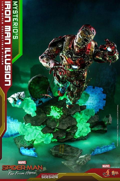 Actual product image Hot Toys Spider-Man: Far From Home "Mysterio's Iron Man Illusion" 1/6 Scale Figure