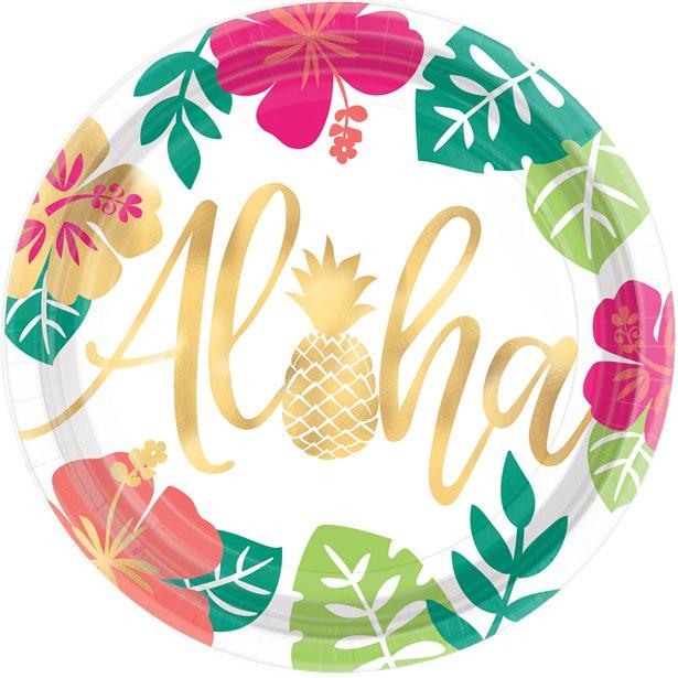 Produktbild Amscan Sommerteller Aloha (1 x)