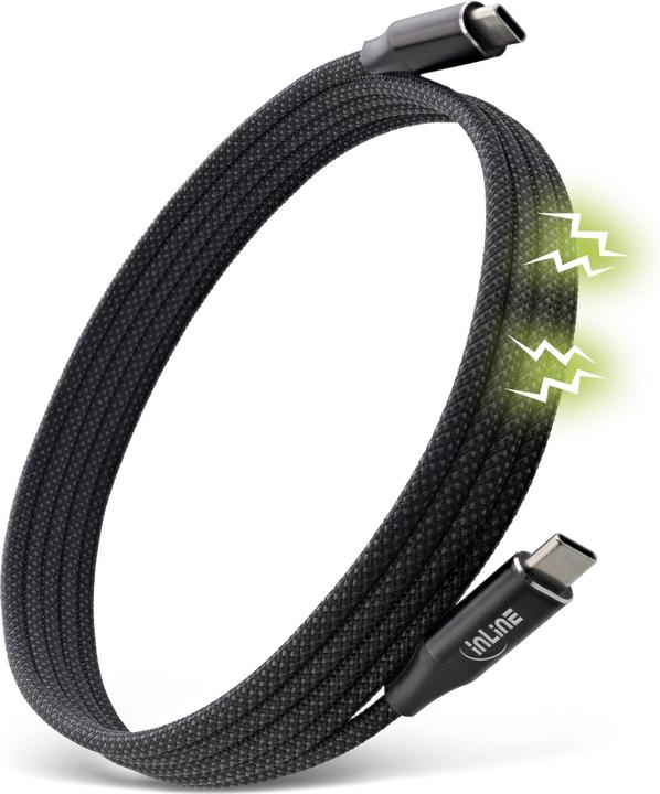 Actual product image InLine Magnetic USB-C cable (2 m, USB 2.0, 100 W)