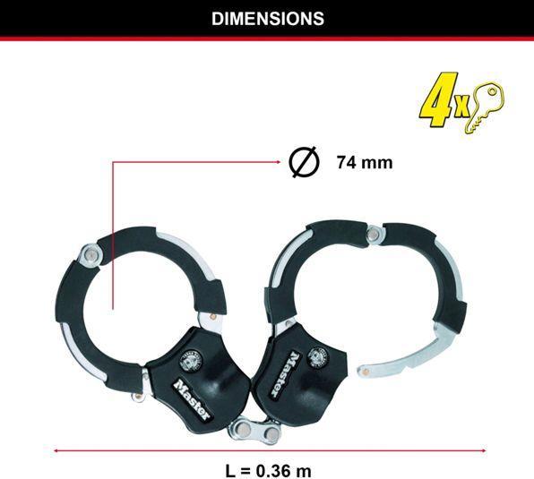 Actual product image Master Lock Handschellenschloss Street Cuff