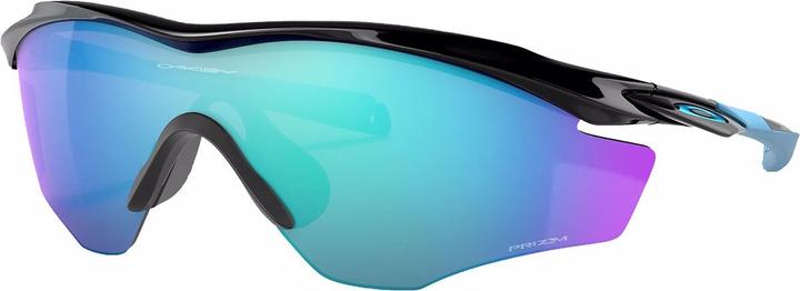 Actual product image Oakley M2 Frame XL cycling glasses (Polished Black, Prizm Sapphire)