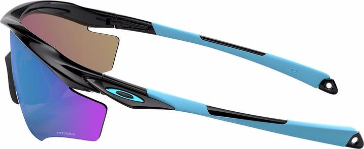 Actual product image Oakley M2 Frame XL cycling glasses (Polished Black, Prizm Sapphire)