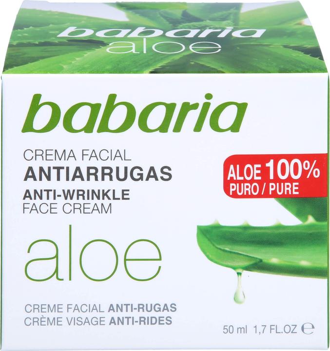Actual product image Babaria Anti-Wrinkle Cream Aloe Vera 50 ml (50 ml, 24h cream)