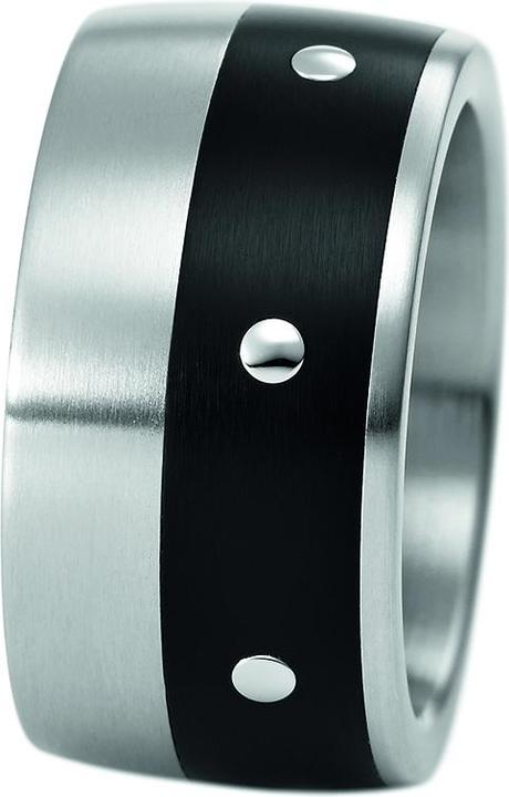 Xen Bandring mit Keramik schwarz 12 mm