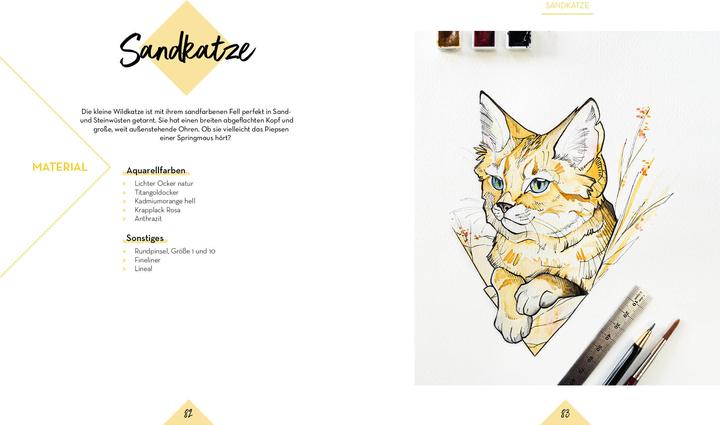 Produktbild Animals – 25 Tiere zeichnen mit Watercolor-Effekt (Deutsch, Susanne Loose, 2021)