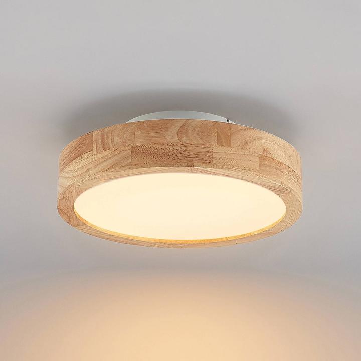 Actual product image Lindby Lanira LED Oak Ceiling Lamp, 30cm (1150 lm)