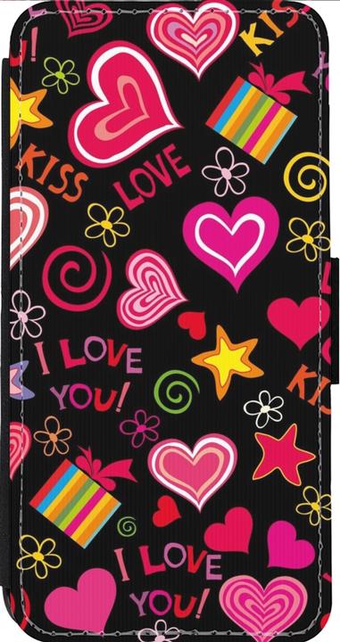 Image du produit PhoneLook Coque Wallet noir Valentine 2023 love symbols (Apple iPhone 14 Pro Max)