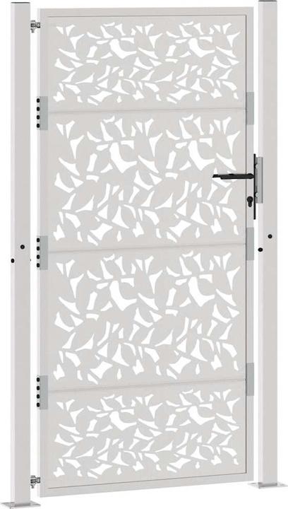 Produktbild VidaXL Gartentor 105x180 cm Wetterfester Stahl Blatt-Design Zauntor