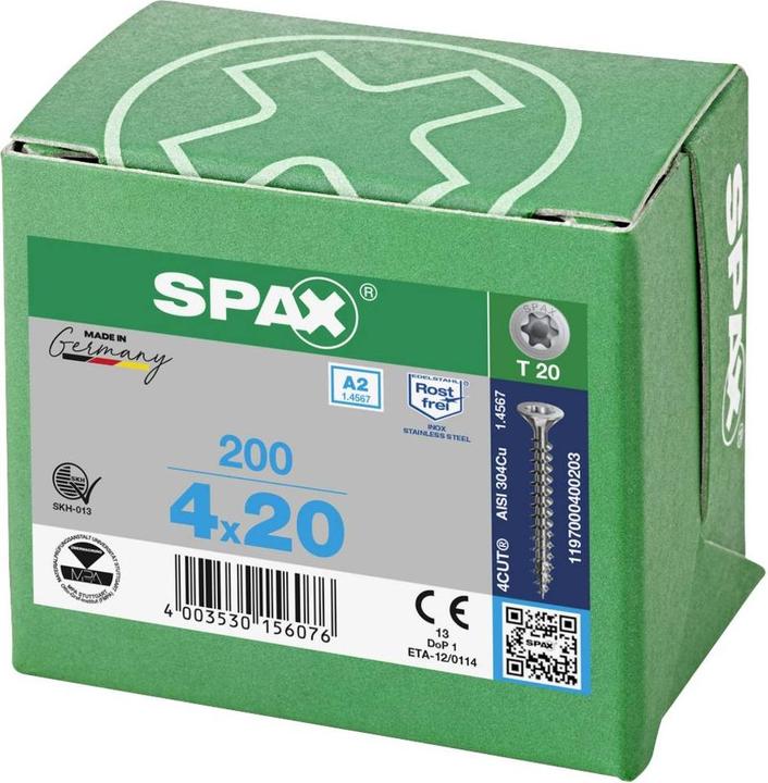 Productafbeelding Spax Spaanplaatschroeven A2 (200 Schroeven per stuk)