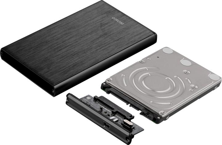 Deltaco MAP-GD28U3 - Alloggiamento HDD - 2,5 pollici - Serial ATA III - Connettività USB - Debole (2.5")