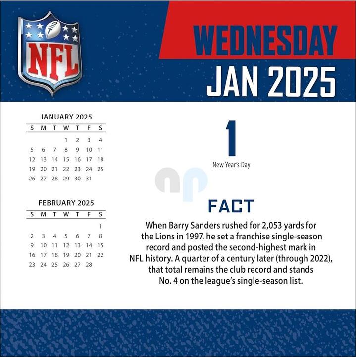 Image du produit NFL - All Team - Calendrier de bureau 2025 (Italien, Espagnol, Anglais, Français, Allemand)