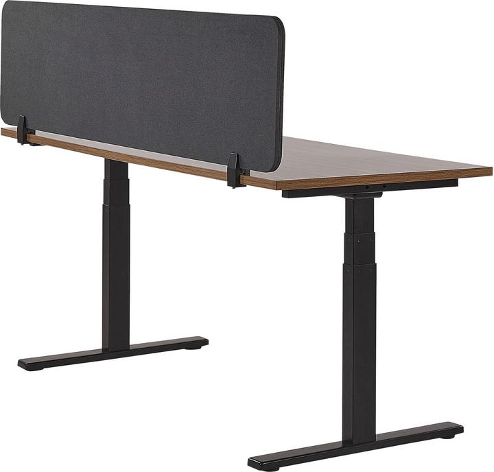 Produktbild Beliani Schreibtischtrennwand dunkelgrau 130 x 40 cm WALLY (130 x 40 cm)