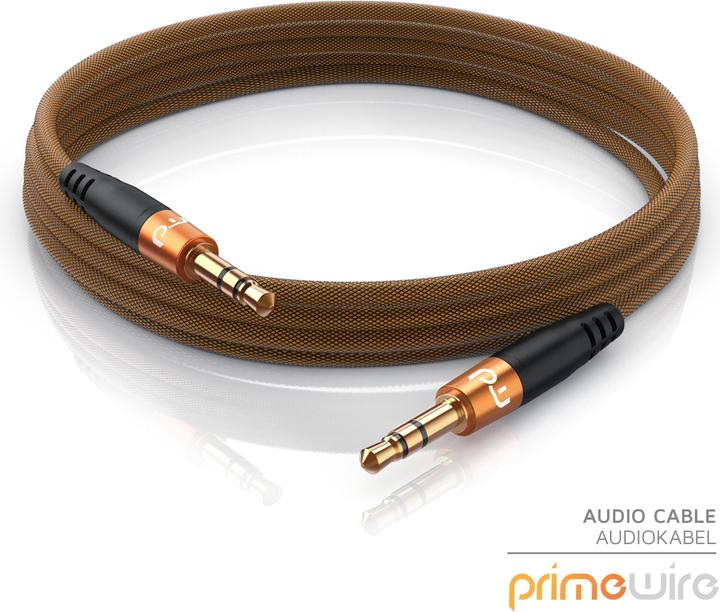 Produktbild Primewire 3,5mm Klinke Audio Kabel, AUX, Klinkenkabel, Metallstecker, Klinke Verbindungskabel, Audiokabel (2 m, 3.5mm Klinke (AUX))