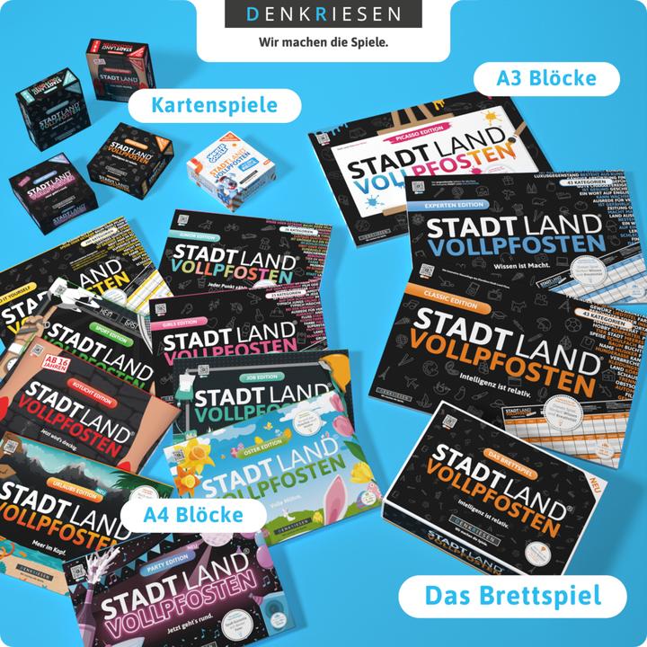 Actual product image Denkriesen STADT LAND VOLLPFOSTEN - JUNIOR Expansion "Every Point Counts" to the official board game (German)