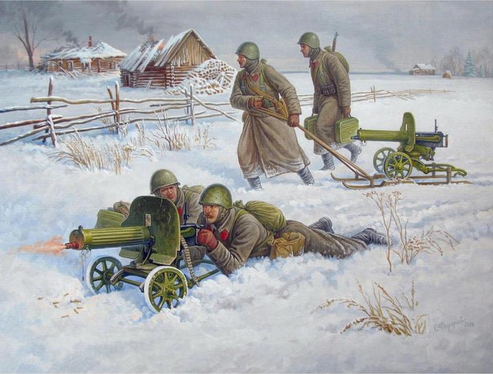 Immagine prodotto Tamiya 1:72 Sov. mitragliatrice con equipaggio (inverno)