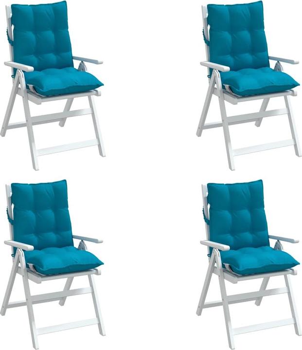 Actual product image VidaXL Low backrest cushions 4 pcs. Oxford fabric (100 x 50 x 7 cm)