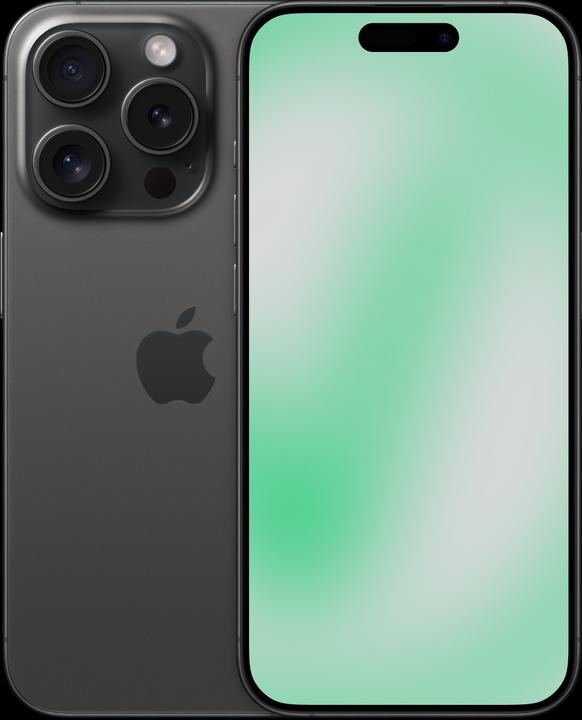 Produktbild Revendo iPhone 15 Pro (128 GB, Titan Schwarz, 6.10", 48 Mpx, SIM + eSIM, C / Gut)