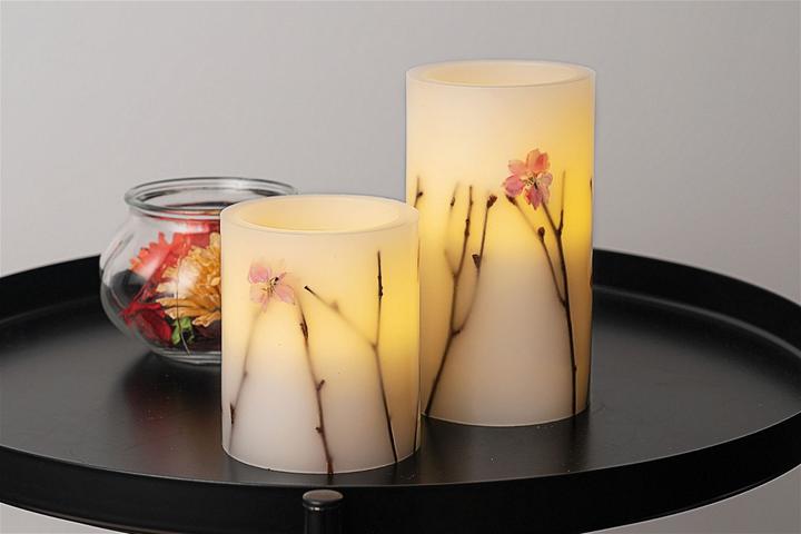 Productafbeelding Pauleen LED Kaarsenset Glanzende Bloesem Ø 85 mm (2 x)