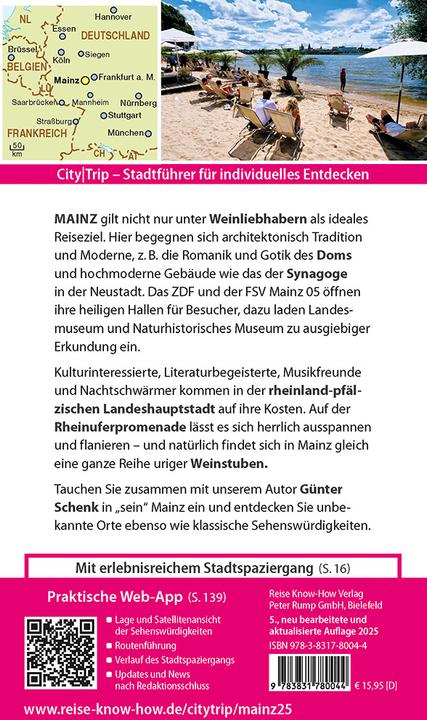 Produktbild CityTrip Mainz (Deutsch, Günter Schenk, 2025)