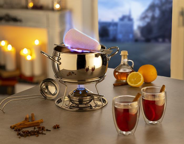 Produktbild APS Fondue- und Feuerzangenbowle-Set (Käsefondue)
