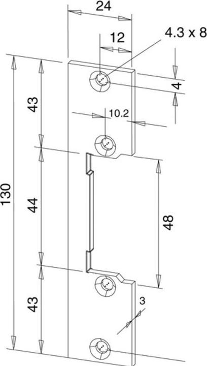 Produktbild effeff Flachschliessbleche für Türöffner (Schliessblech)