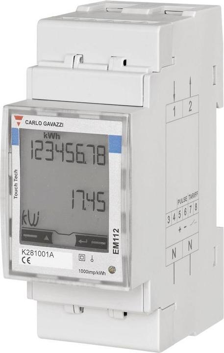 Actual product image Carlo Gavazzi Energy Management Energy Analyser Type EM112 MID certificate