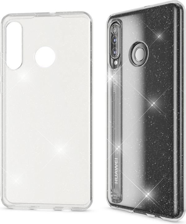 Immagine prodotto Nalia Copertura in silicone trasparente con glitter (Huawei P30 Lite)