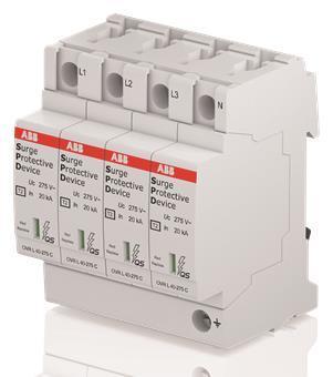 ABB OVR T2 4L 40-275 P OVRT24L40-275PQS QS SPD Type 2 for 230/400V TN-S