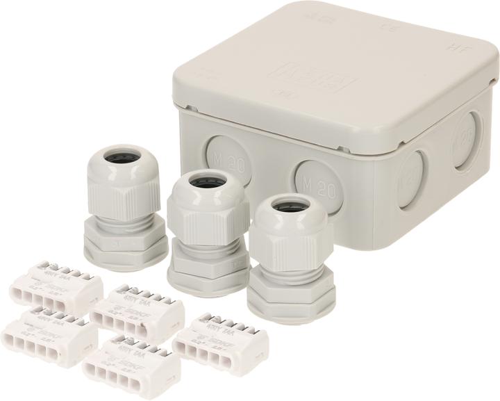 Immagine prodotto Max Hauri Scatola di giunzione grigia IP68 riempimento in gel e accessori