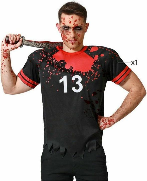 Image du produit Carnival Toys déguisement noir sanglant rugby (1 pièces) (M, L)