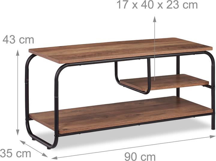 Immagine prodotto Relaxdays Mobile TV tavolino per la televisione (90 x 35 x 43 cm)